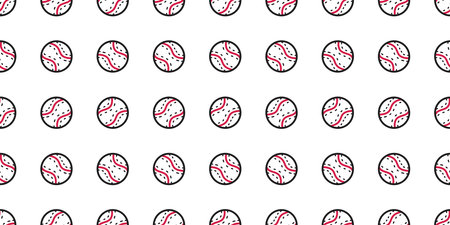 baseball seamless pattern ball vector doodle softball sport cartoon gift wrapping paper scarf isolated repeat wallpaper tile background illustration designのイラスト素材