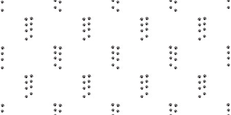dog paw seamless pattern cat footprint vector walking pet puppy kitten cartoon doodle tile background gift wrapping paper repeat wallpaper illustration scarf isolated designのイラスト素材