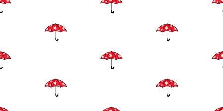 umbrella seamless pattern christmas snowflake vector rain cartoon doodle scarf isolated tile wallpaper gift wrapping paper repeat background illustration designのイラスト素材