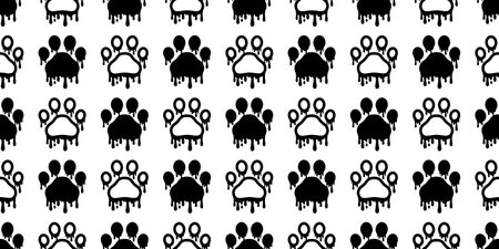 dog paw seamless pattern footprint flowing splash graffiti pet vector cartoon doodle gift wrapping paper repeat wallpaper illustrationのイラスト素材