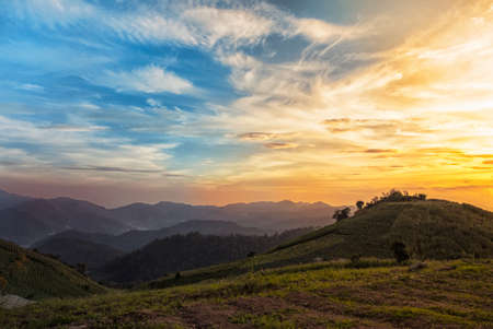 The golden skyの写真素材