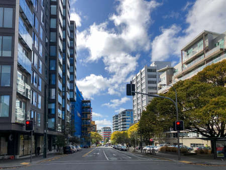 Wellington, New Zealand, 22 April 2020: Lockdown sees spaces in Wellington emptyのeditorial素材