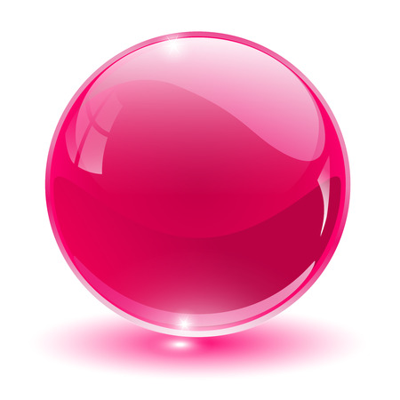 3D crystal, glass sphere, illustration. 3D crystal, glass sphere, illustration.