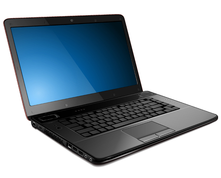 Laptop, modern computer detailed illustration. Laptop, modern computer detailed illustration.