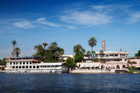 Cairo view from Nile river, Egypt.のeditorial素材