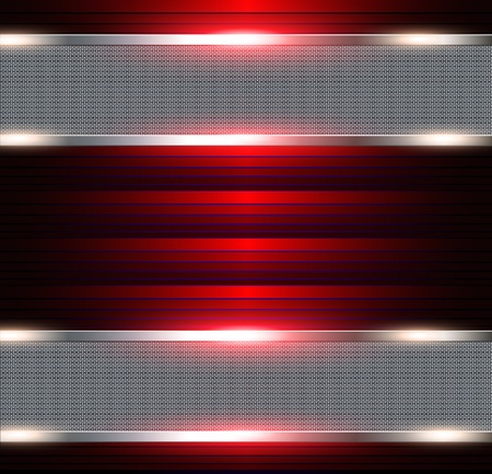Abstract Background Metallic Banners With 3d Red Inside Vector