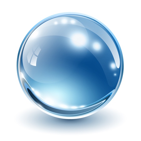 3D glass sphere, vector illustration. 3D glass sphere, vector illustration.