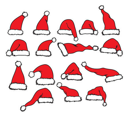 Vector illustration of the Santa Claus hatのイラスト素材