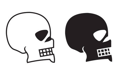Vector illustration of the skullのイラスト素材