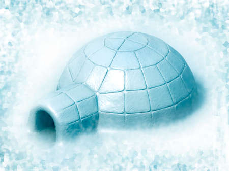 3D rendering of the iglooの写真素材