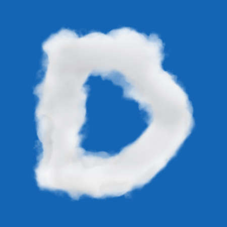 3D rendering of the cloud letterの写真素材