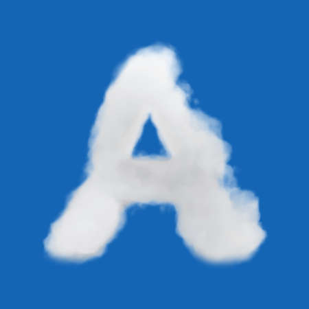 3D rendering of the cloud letterの写真素材