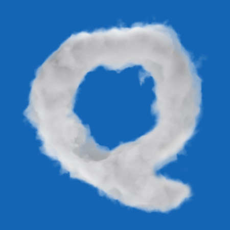3D rendering of the cloud letterの写真素材
