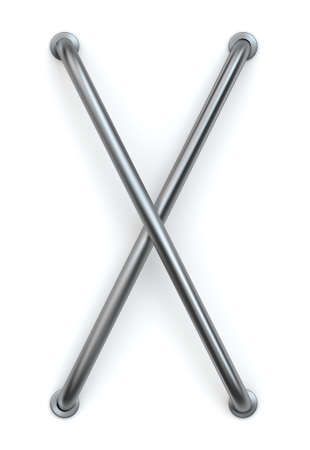 3D rendering of the letter Xの写真素材