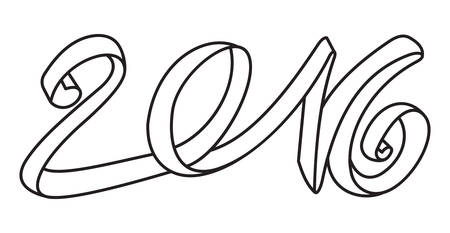 Vector illustrations of the New year 2016のイラスト素材