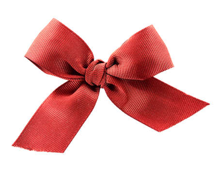 Single ribbon isolated on white