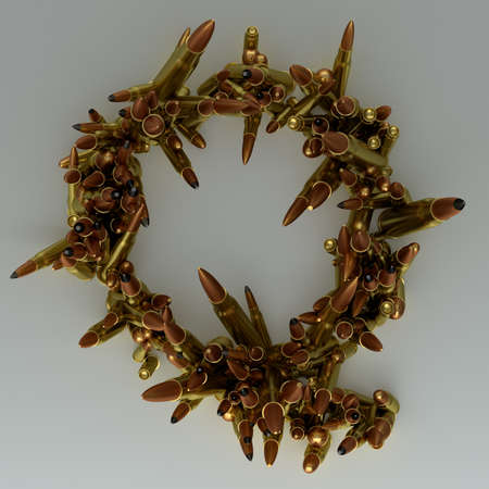 3D rendering of the bulletsの写真素材