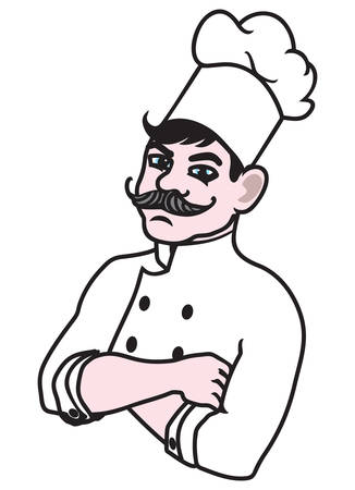 Vector illustrations of the chefのイラスト素材
