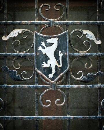 emblem of Cres (Croatia) in white and blue with decorationの写真素材