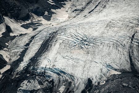 Closeup of the glacier of the Ortler mountains in South Tyrol (Italy)の写真素材