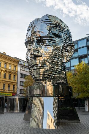Rotating Head of Franz Kafka in Prague (Czech Republic)のeditorial素材