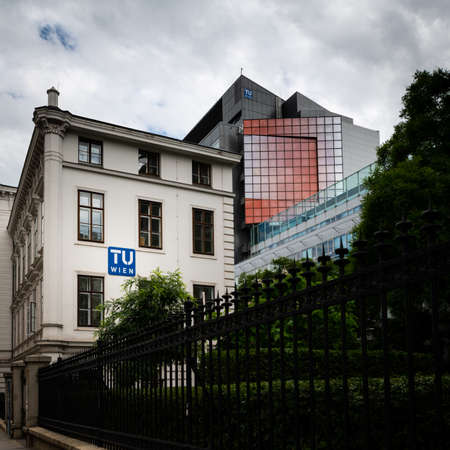 Vienna, Austria - June 18, 2020: Institute building of the Vienna University of Technology on a...