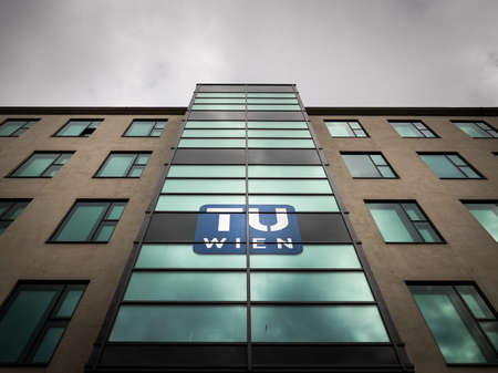 Vienna, Austria - June 18, 2020: Institute building of the Vienna University of Technology on a cloudy day in summerのeditorial素材