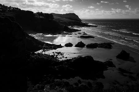 Coast near Kerglintin (Crozon, Brittany, France) on a sunny day in summer