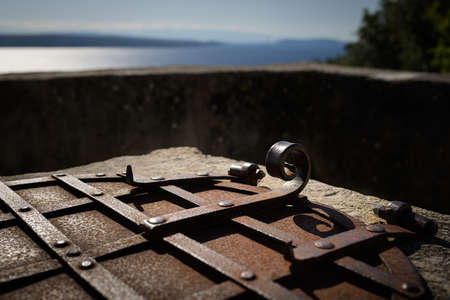 Lid of an old well in Beli (Croatia) made of iron