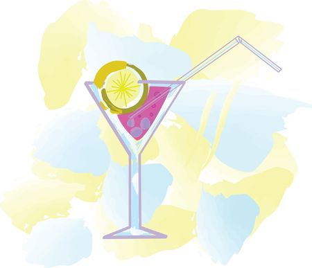 Cocktail with lemonの写真素材