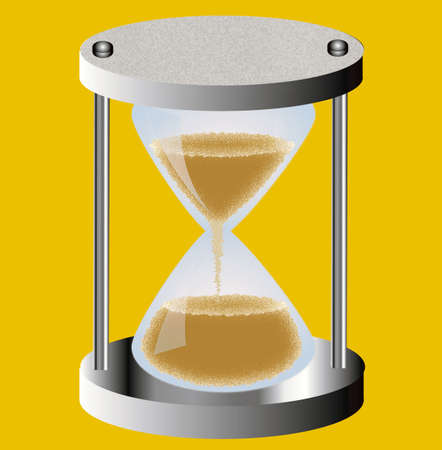 Old hourglass used in antiquitiesの写真素材