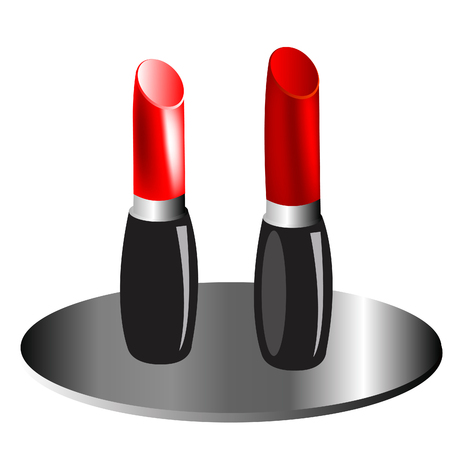 Table with costing on him red pomadeのイラスト素材