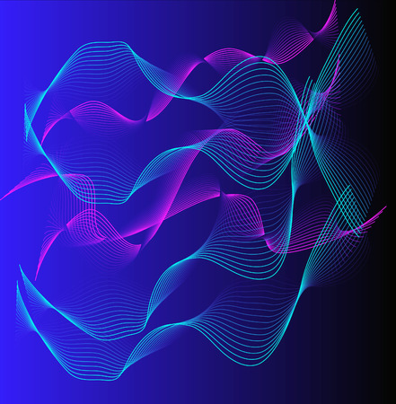 Dark blue abstract background with bent lineのイラスト素材