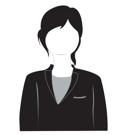 Feminine silhouette on white background is insulatedのイラスト素材