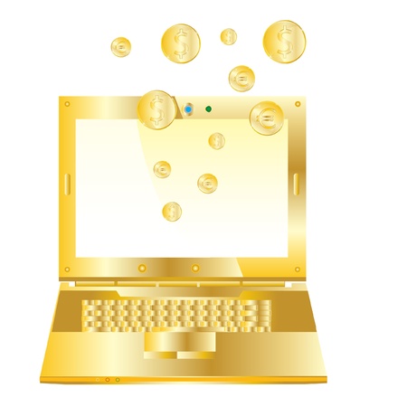 Illustration notebook from gild on white backgroundのイラスト素材