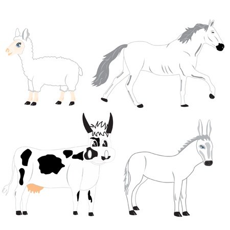 Illustration pets animal on white backgroundのイラスト素材