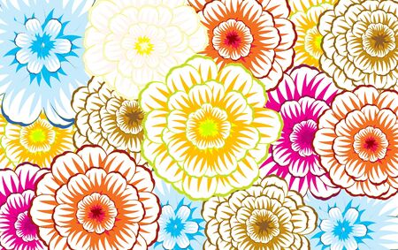 Illustration of the bright decorative background from flowerの写真素材