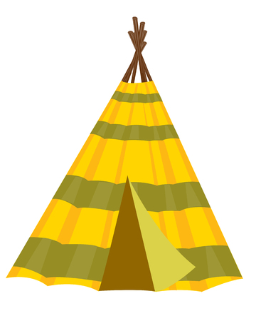 Home american indian wigwam on white backgroundのイラスト素材