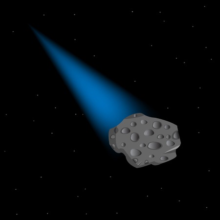 Vector illustration of the comet in outer spacesのイラスト素材