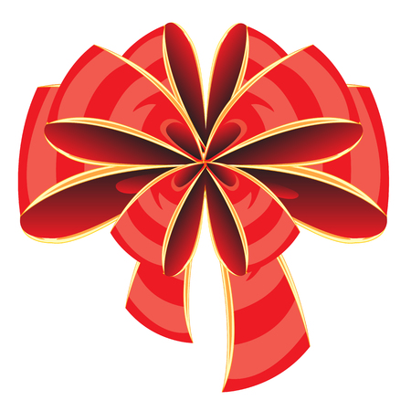 Beautiful red bow on white background is insulatedのイラスト素材