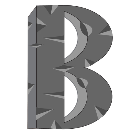 Letter  from stone on white background is insulatedのイラスト素材