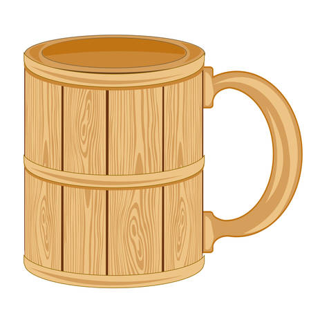 Mug from tree on white background insulatedのイラスト素材