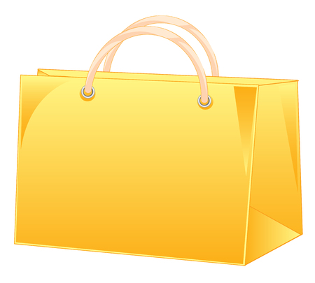 The Paper package of the wanted colour with handle.Vector illustrationのイラスト素材