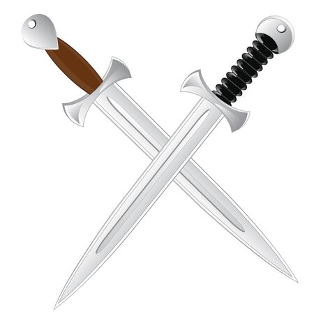 Two sword on white backgroundのイラスト素材