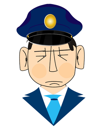 Icon men in form on white background is insulatedのイラスト素材