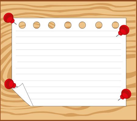 The Wall from tree and sheet of paper on her.Vector illustrationのイラスト素材