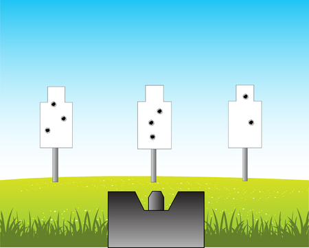 The Dartboard for shooting in field by summer.のイラスト素材