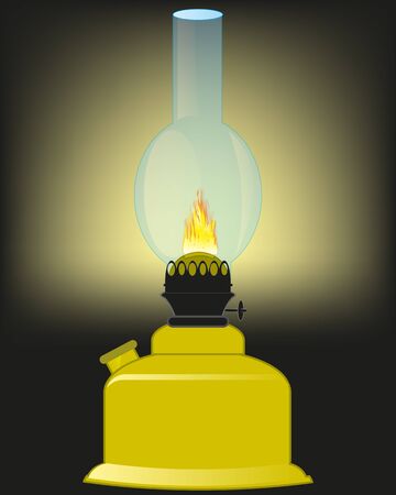 Kerosine lamp and lightのイラスト素材