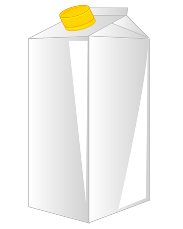 Package from paperboard for drink on white backgroundのイラスト素材