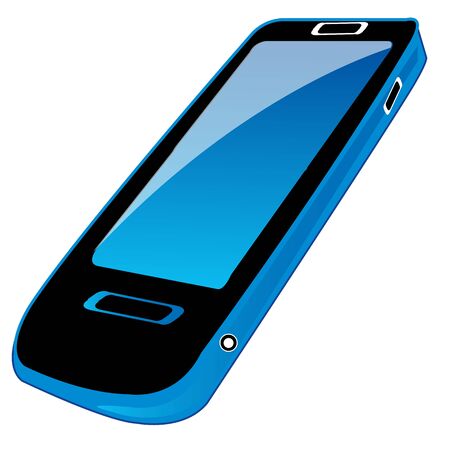 Mobile telephone on whiteのイラスト素材
